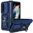 thumbnail image 1 of K-Lion For Samsung Galaxy Z Fold4,Magnetic Shockproof Rotation Ring Stand Slide Camera Lens Protector Hard Case Cover,Blue, 1 of 9