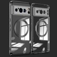 thumbnail image 1 of K-Lion for Google Pixel 8 Pro Magnetic Case Compatible with Mag Safe ,Fashion Crystal Clear Non-Yellowing Slim Case Plating Edge Ultra Thin Dustproof Protective Case Cover for Pixel 8 Pro,Black, 1 of 6