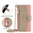 thumbnail image 1 of K-Lion for Google Pixel 8 Zipper Wallet Case, Premium PU Leather Card Holder Cash Slot Flip Case Ring Buckle Crossbody Strap Phone Cover with Makeup Mirror for Women Girls ,Pink, 1 of 6