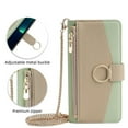 thumbnail image 1 of K-Lion for Google Pixel 8 Zipper Wallet Case, Premium PU Leather Card Holder Cash Slot Flip Case Ring Buckle Crossbody Strap Phone Cover with Makeup Mirror for Women Girls ,Green, 1 of 6