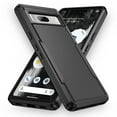thumbnail image 1 of K-Lion Hybrid Rugged Case for Google Pixel 7A, Slim Thin Hard PC + Soft TPU Full Body Protection Shockproof Anti-Scratch Protective Case for Google Pixel 7a,Black, 1 of 7