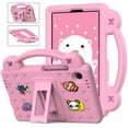 thumbnail image 1 of K-Lion Kids Friendly Case for Samsung Galaxy Tab A9, Cartoon EVA Shockproof Full Protection Tablet Case Cover with Handle & Kickstand & DIY Accessories for Samsung Galaxy Tab A9,  Pink, 1 of 8