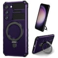 thumbnail image 1 of K-Lion Magnetic Case for Samsung Galaxy S21+ with Rotatable Invisible Ring Stand, Compatible with MagSafe, Military Grade Drop Protection, Shockproof Protective Heavy Duty Rugged Case,Purple, 1 of 8