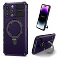 thumbnail image 1 of K-Lion Magnetic Case for iPhone 11 Pro with Rotatable Invisible Ring Stand, Compatible with MagSafe, Military Grade Drop Protection, Shockproof Protective Heavy Duty Rugged Case,Purple, 1 of 8