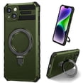 thumbnail image 1 of K-Lion Magnetic Case for iPhone 12 with Rotatable Invisible Ring Stand, Compatible with MagSafe, Military Grade Drop Protection, Shockproof Protective Heavy Duty Rugged Case,Green, 1 of 1