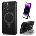 thumbnail image 1 of K-Lion Magnetic Case for iPhone 13 Pro Max with Rotatable Invisible Ring Stand, Compatible with MagSafe, Military Grade Drop Protection, Shockproof Protective Heavy Duty Rugged Case,Black, 1 of 8