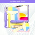 thumbnail image 1 of K-Lion Rugged Hybrid Case for iPad 10.9 inch 10th Gen with Built-in Hidden Kickstand Bracket Pencil Holder Full Body Protection for Kids Children Adults Shockproof Case For iPad 10th Gen 10.9" 2022,O, 1 of 5