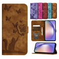 thumbnail image 1 of K-Lion for Samsung Galaxy A14 5G Wallet Case, Luxury PU Leather Magnetic Clasp Card Holder Cash Slot Flip Case Butterfly Cat Pattern Shockproof Phone Cover for Samsung Galaxy A14 5G ,Brown, 1 of 7