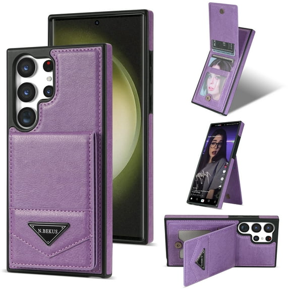 K-Lion for Samsung Galaxy S20 FE Wallet Case, Premium Leather Back Card Holder RFID Blocking Flip Case Stand Bracket Function Shockproof Protective Cover for Samsung Galaxy S20 FE ,Purple