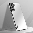 thumbnail image 1 of K-Lion for Samsung Galaxy S21+ Slim Matte Case, Micro Frosted Hard PC Back Aluminum Metal Frame All-inclusive Camera Lens Protection Shockproof Anti-Scratch No Fingerprints Ultra-Thin Case, White, 1 of 6