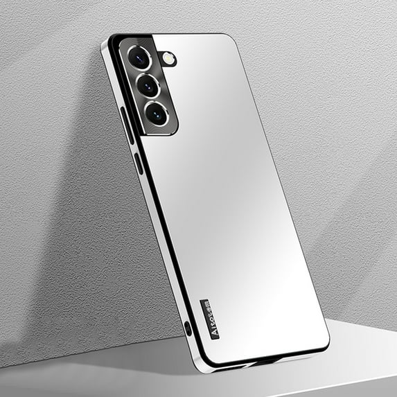 K-Lion for Samsung Galaxy S21+ Slim Matte Case, Micro Frosted Hard PC Back Aluminum Metal Frame All-inclusive Camera Lens Protection Shockproof Anti-Scratch No Fingerprints Ultra-Thin Case, White