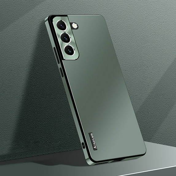 K-Lion for Samsung Galaxy S21+ Slim Matte Case, Micro Frosted Hard PC Back Aluminum Metal Frame All-inclusive Camera Lens Protection Shockproof Anti-Scratch No Fingerprints Ultra-Thin Case, Darkgreen