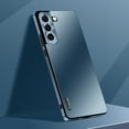 thumbnail image 1 of K-Lion for Samsung Galaxy S22 Slim Matte Case, Micro Frosted Hard PC Back Aluminum Metal Frame All-inclusive Camera Lens Protection Shockproof Anti-Scratch No Fingerprints Ultra-Thin Case, Darkblue, 1 of 7