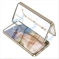 thumbnail image 1 of K-Lion for Samsung Galaxy S23 Plus Magnetic Clear Case, Double Sided Clear Tempered Glass Magnetic Adsorption Support Wireless Charging Full Protection Case for Samsung Galaxy S23+, Gold, 1 of 5