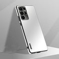 thumbnail image 1 of K-Lion for Samsung Galaxy S23 Ultra Slim Matte Case, Micro Frosted Hard PC Back Aluminum Metal Frame All-inclusive Camera Lens Protection Shockproof Anti-Scratch No Fingerprints Ultra-Thin Case, White, 1 of 9