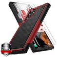 thumbnail image 1 of K-Lion for Samsung Galaxy S24 Plus Case with Screen Protector [2 Pack] ,Shockproof Military Grade Dual-Layer Heavy Duty Case Hard PC Back & Soft Bumper Cover for Galaxy S24 Plus,Red, 1 of 8