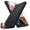 thumbnail image 1 of K-Lion for Samsung Galaxy S24 Ultra Case with Screen Protector [2 Pack] ,Shockproof Military Grade Dual-Layer Heavy Duty Case Hard PC Back & Soft Bumper Cover for Galaxy S24 Ultra,Navyblue, 1 of 8