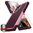 thumbnail image 1 of K-Lion for Samsung Galaxy S24 Ultra Case with Screen Protector [2 Pack] ,Shockproof Military Grade Dual-Layer Heavy Duty Case Hard PC Back & Soft Bumper Cover for Galaxy S24 Ultra,Rose, 1 of 8