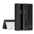 thumbnail image 1 of K-Lion for Samsung Galaxy Z Fold 3 7.6 Inch Hybrid Case, Luxury PU Leather Plating Mirror PC S Pen Holder Slot Hand Strap Stand Function Cover Shockproof Protective Folio Case, Black, 1 of 7