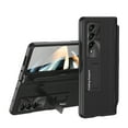 thumbnail image 1 of K-Lion for Samsung Galaxy Z Fold 3 Full Body Case, Built-in Screen Film Hidden Kickstand Hinge Protection Pen Slot eith Writing Stylus All-inclusive Protection Shockproof Case for ZFold3,Black, 1 of 12