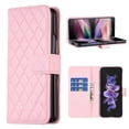 thumbnail image 1 of K-Lion for Samsung Galaxy Z Fold 5 5G 2023 Wallet Case, Premium Luxury Elegant Argyle Pattern Leather Flip Case Card Holder Slots Phone Cover for Women Girls for Samsung Z Fold 5,Pink, 1 of 7