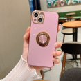 thumbnail image 1 of K-Lion Slim Case for iPhone 13 6.1 Inch, Plating Frame Soft TPU Metal Ring Holder Kickstand Function Raised Lips Full Protection Shockproof Anti-scratch Case for iPhone 13,Purple, 1 of 7