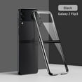 thumbnail image 1 of K-Lion Slim Clear Case for Samsung Z Flip 3 6.7 Inch, Ultra-Thin Anti-Yellow Hard Back Transparent Shockproof Electroplated PC Frame Case for Samsung Galaxy Z Flip 3,Black, 1 of 7