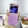 thumbnail image 1 of K-Lion Sparkly Case for Samsung Galaxy Z Flip 5,Glitter Glossy Slim Fit Shockproof Case Lightweight TPU Bling Shell Pattern Cover for Samsung Galaxy Z Flip5,Purple, 1 of 6