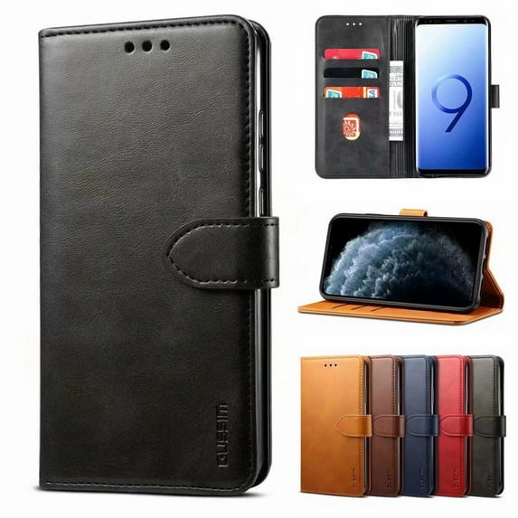 K-Lion Wallet Case for Samsung Galaxy A54 5G, Vintage Folio PU Leather Purse Case with Card Slots Magnetic Closure Kickstand Flip Crashproof Phone Cover for Samsumg Galaxy A54,Black