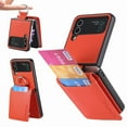 thumbnail image 1 of K-Lion Wallet Case for Samsung Galaxy Z Flip 3 5G , Premium PU Leather Card Slot Ring Holder Slim Thin Case Anti-Scratch Shockproof Protective Dropproof Case Cover for Samsung Galaxy Z Flip 3,Orange, 1 of 8