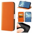 thumbnail image 1 of K-Lion Wallet Case for iPhone 15 Plus, Cute Elegant Lychee Pattern PU Leather Card & Cash Slot Shockproof Protective Case Anti-Scratch Folio Flip Case Cover for Women Girls,Orange, 1 of 7