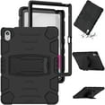 thumbnail image 1 of K-Lion for iPad 10.9" 10th Gen 2022 Hybrid Rugged Case with Built-in Hidden Kickstand Full Body Protection Shockproof Scratch-Resistant Durable Case for iPad 10th Gen,Black, 1 of 9