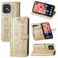 thumbnail image 1 of K-Lion for iPhone 11 Pro Max Wallet Case,Cute Luxury Embossed Animal Pattern PU Leather Card Holder Flip Folio Case Shockproof Kickstand Full Protection Phone Cover for Women Girls,Gold, 1 of 5