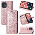 thumbnail image 1 of K-Lion for iPhone 11 Wallet Case,Cute Luxury Embossed Animal Pattern PU Leather Card Holder Flip Folio Case Shockproof Kickstand Full Protection Phone Cover for Women Girls,Rosegold, 1 of 5