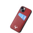 thumbnail image 1 of K-Lion for iPhone 12 6.1 Inch Luxury Business Case with Card Slot Support Wireless Charging, Top Layer Cowhide Leather Cover Anti-Fingerprint Scratch Resistant Shockproof Case for iPhone 12,Red, 1 of 7
