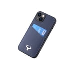 thumbnail image 1 of K-Lion for iPhone 12 6.1 Inch Luxury Business Case with Card Slot Support Wireless Charging, Top Layer Cowhide Leather Cover Anti-Fingerprint Scratch Resistant Shockproof Case for iPhone 12,Blue, 1 of 7
