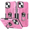 thumbnail image 1 of K-Lion for iPhone 13 6.1 Inch Case, 360° Rotating Ring Holder Stand Heavy Duty Kickstand Magnetic Car Mount Slim Military Grade Shockproof Durable Hybrid Case for iPhone 13,Pink, 1 of 9
