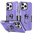 thumbnail image 1 of K-Lion for iPhone 13 Pro 6.1 Inch Case, 360° Rotating Ring Holder Stand Heavy Duty Kickstand Magnetic Car Mount Slim Military Grade Shockproof Durable Hybrid Case for iPhone 13 Pro,Purple, 1 of 9