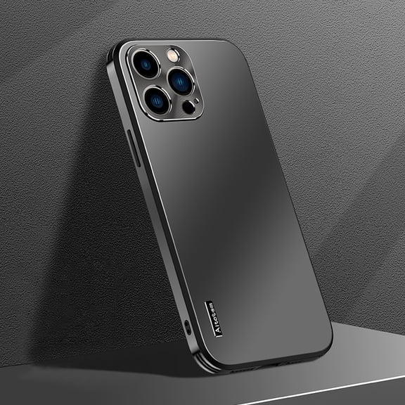 K-Lion for iPhone 13 Pro Max Slim Matte Case, Micro Frosted Hard PC Back Aluminum Metal Frame All-inclusive Camera Lens Protection Shockproof Anti-Scratch No Fingerprints Ultra-Thin Case, Black