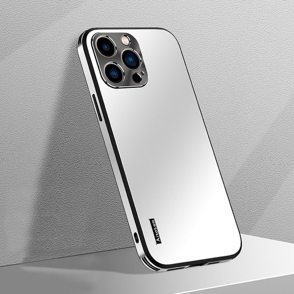 K-Lion for iPhone 13 Pro Max Slim Matte Case, Micro Frosted Hard PC Back Aluminum Metal Frame All-inclusive Camera Lens Protection Shockproof Anti-Scratch No Fingerprints Ultra-Thin Case, White