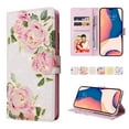 thumbnail image 1 of K-Lion for iPhone 13 Pro Wallet Case, Luxury Floral Flowers Pattern PU Leather RFID Blocking Card & Cash Slot Flip Case Shockproof Kickstand Full Protection Case Cover for Girls Women, 1 of 5