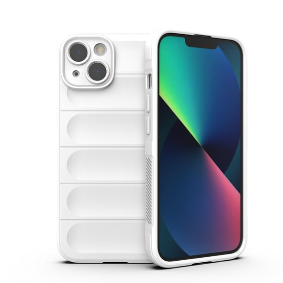 K-Lion for iPhone 14 6.1 Inch Slim Case, Luxury Fashion Soft TPU Raised Frame Camera Lens Protection Shockproof Scratch Resistant Anti-Drop Lightweight Ultra Thin Case for iPhone 14,White