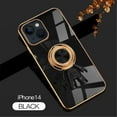 thumbnail image 1 of K-Lion iPhone 14 Plating Case Cover for Women Girls Teen, Flexible Soft TPU Shock-absorbing Corner Protection Drop Proof Electroplated Edge Bumper Astronaut Shell Cover for iPhone 14 6.1 inch, Black, 1 of 9