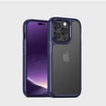 thumbnail image 1 of K-Lion for iPhone 14 Pro Max 6.7 Inch Hybrid Slim Case, Translucent Frosted Fiber Texture Acrylic Back Soft TPU Edges Anti-Scratch Airbag Shockproof Protection Matte Back Case,Blue, 1 of 7