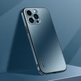 thumbnail image 1 of K-Lion for iPhone 14 Pro Max Slim Matte Case, Micro Frosted Hard PC Back Aluminum Metal Frame All-inclusive Camera Lens Protection Shockproof Anti-Scratch No Fingerprints Ultra-Thin Case, Darkblue, 1 of 8