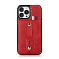 thumbnail image 1 of K-Lion iPhone 14 Pro Max Wallet Case with Hidden Card Holder & Finger Grip Band Loop Stretch Kickstand - Vintage PU Leather Case Business Cover for iPhone 14 Pro Max - Red, 1 of 7