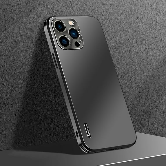 K-Lion for iPhone 14 Pro Slim Matte Case, Micro Frosted Hard PC Back Aluminum Metal Frame All-inclusive Camera Lens Protection Shockproof Anti-Scratch No Fingerprints Ultra-Thin Case, Black