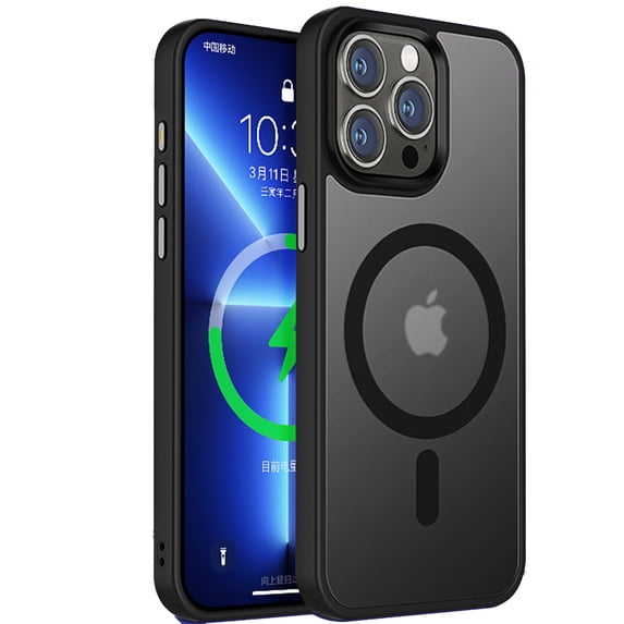 K-Lion for iPhone 15 Plus Slim Case ,Fashion Mag Safe Magnetic Matte Shockproof Protective Case Lightweight Anti-Scratch Translucent Phone Cover Compatible with iPhone 15 Plus 6.7 Inch, Black