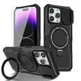 thumbnail image 1 of K-Lion for iPhone 15 Pro Case with Screen Protector,Mag Safe Magnetic Ring Holder Stand Shockproof Protective Case Military Grade Drop Protection Bumper Cover Case for iPhone 15 Pro,Black, 1 of 9