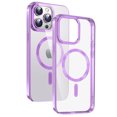 thumbnail image 1 of K-Lion for iPhone 15 Pro Max 6.7" Clear Case, Compatible with Mag Safe,Fashion Crystal Plating Transparent Ultra Slim Case Lightweight Dropproof Protective Case Cover for iPhone 15 Pro MaxLightpurple, 1 of 4